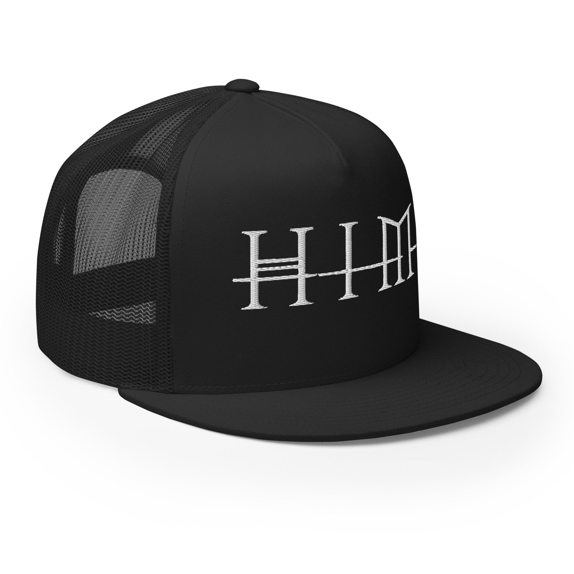 HIM Classic Logo Embroidered Trucker Hat [Apparel] - Image 6