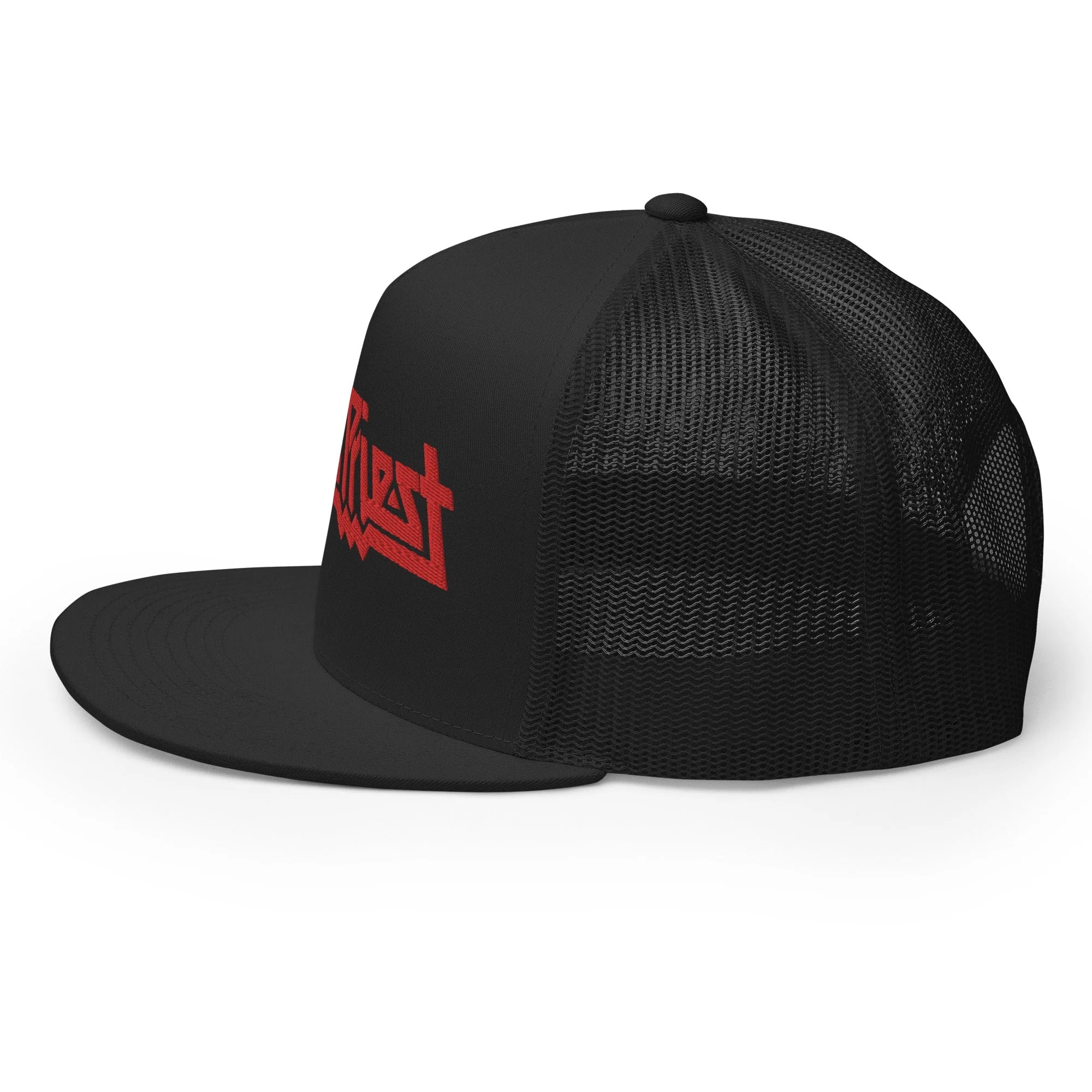 Judas Priest Electric Red Logo Embroidered Trucker Hat [Apparel] - Image 3