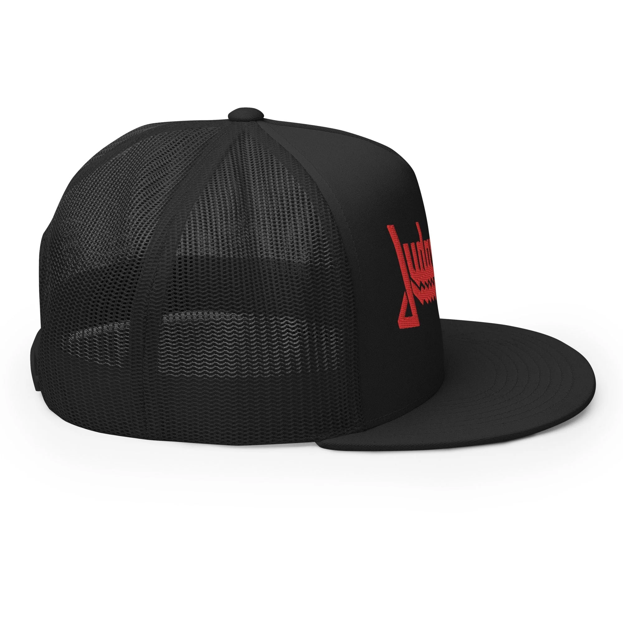 Judas Priest Electric Red Logo Embroidered Trucker Hat [Apparel] - Image 5