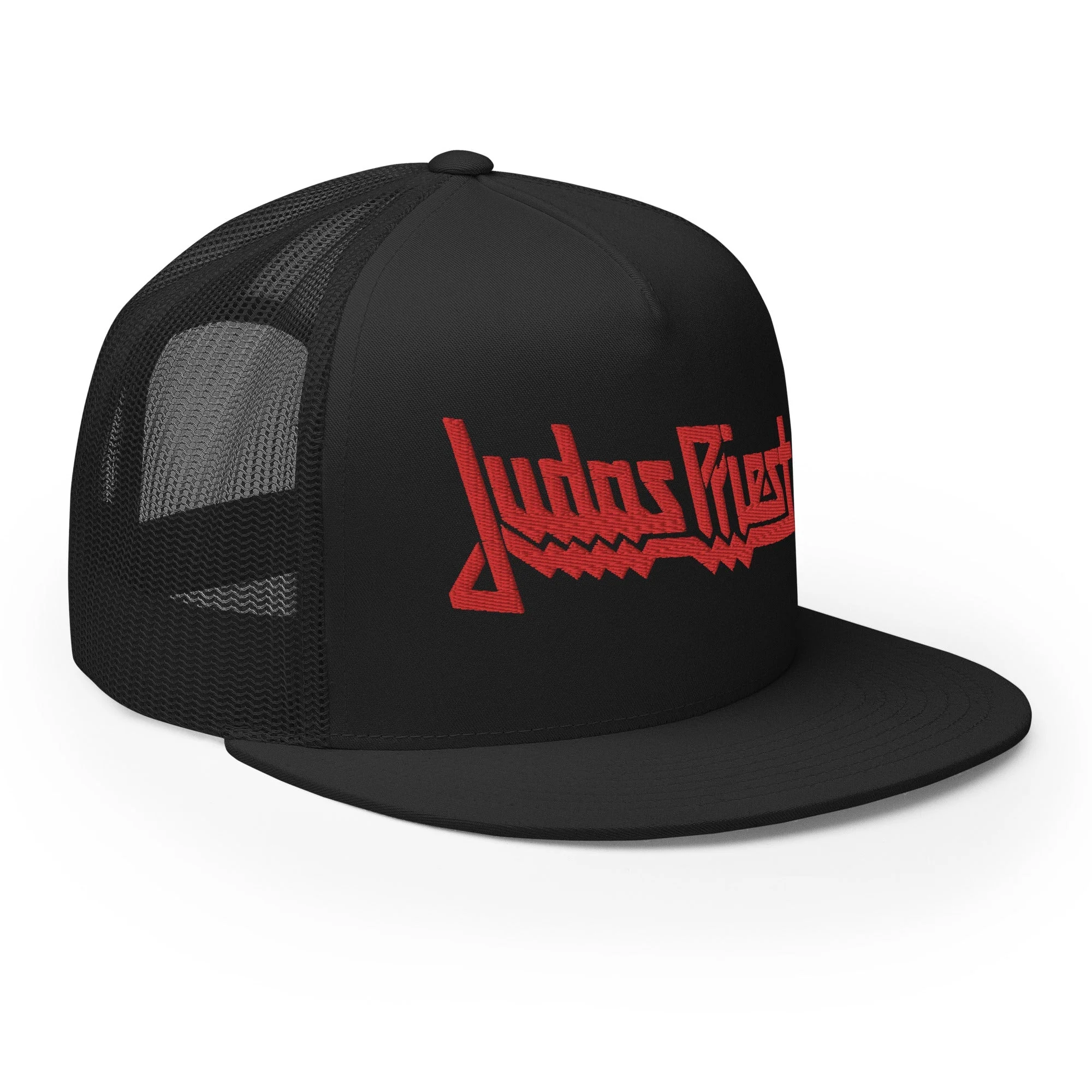 Judas Priest Electric Red Logo Embroidered Trucker Hat [Apparel] - Image 6