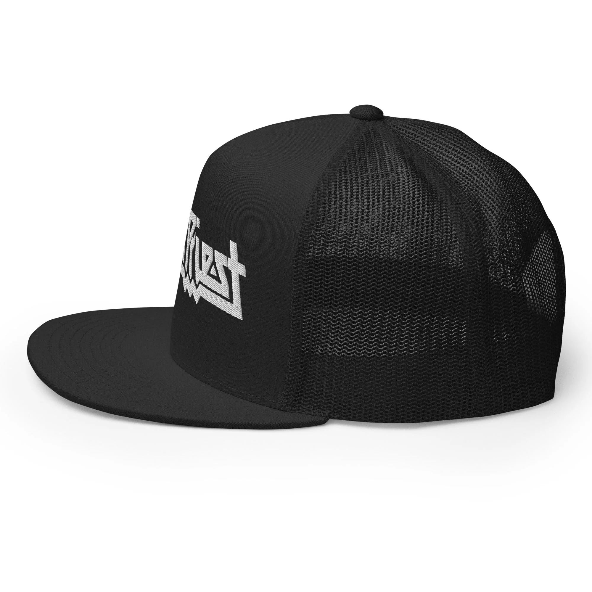 Judas Priest Electric White Logo Embroidered Trucker Hat [Apparel] - Image 3