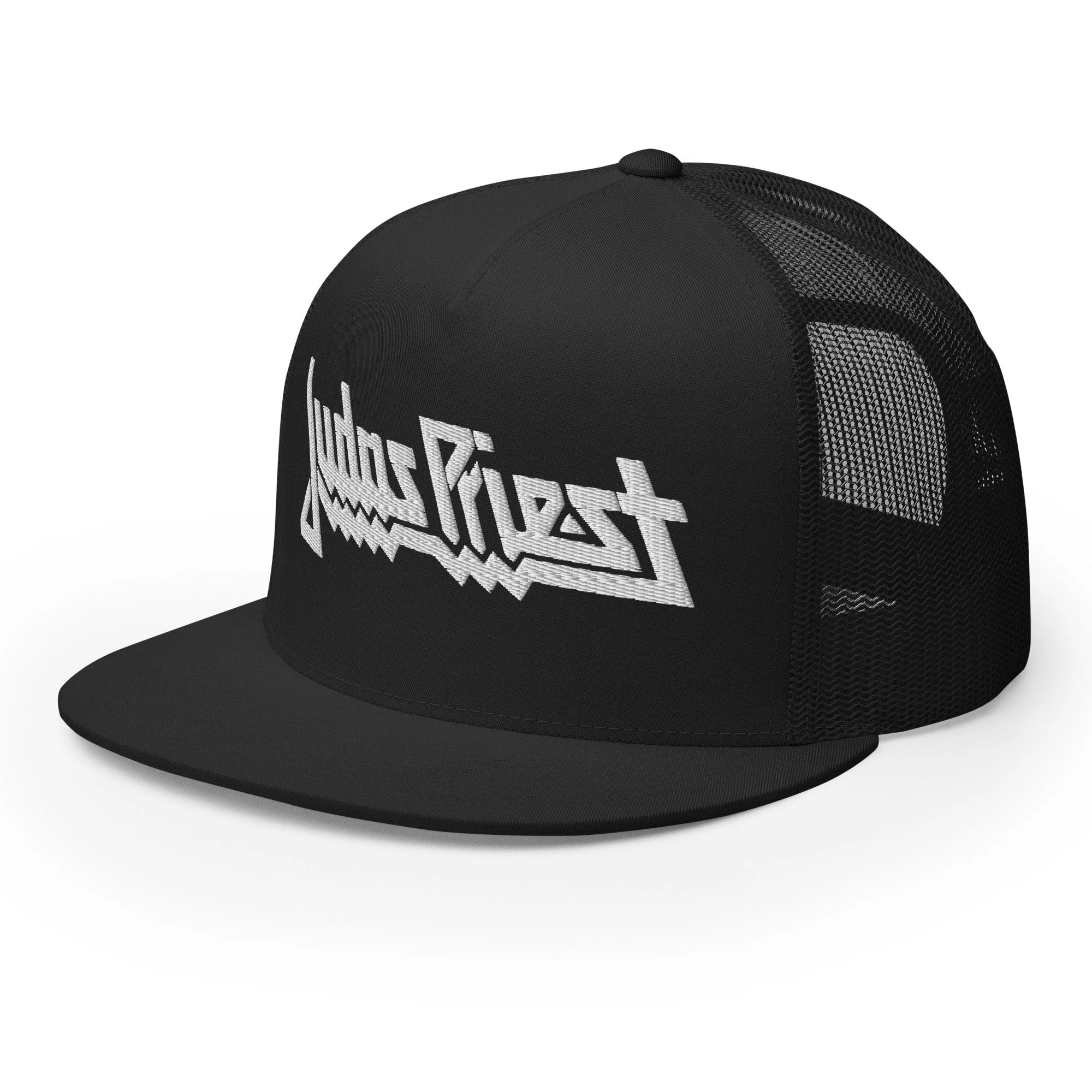 Judas Priest Electric White Logo Embroidered Trucker Hat [Apparel] - Image 4
