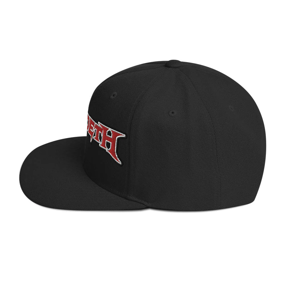 MegaDeth Classic Logo Embroidered Snapback Hat [Apparel] - Image 3
