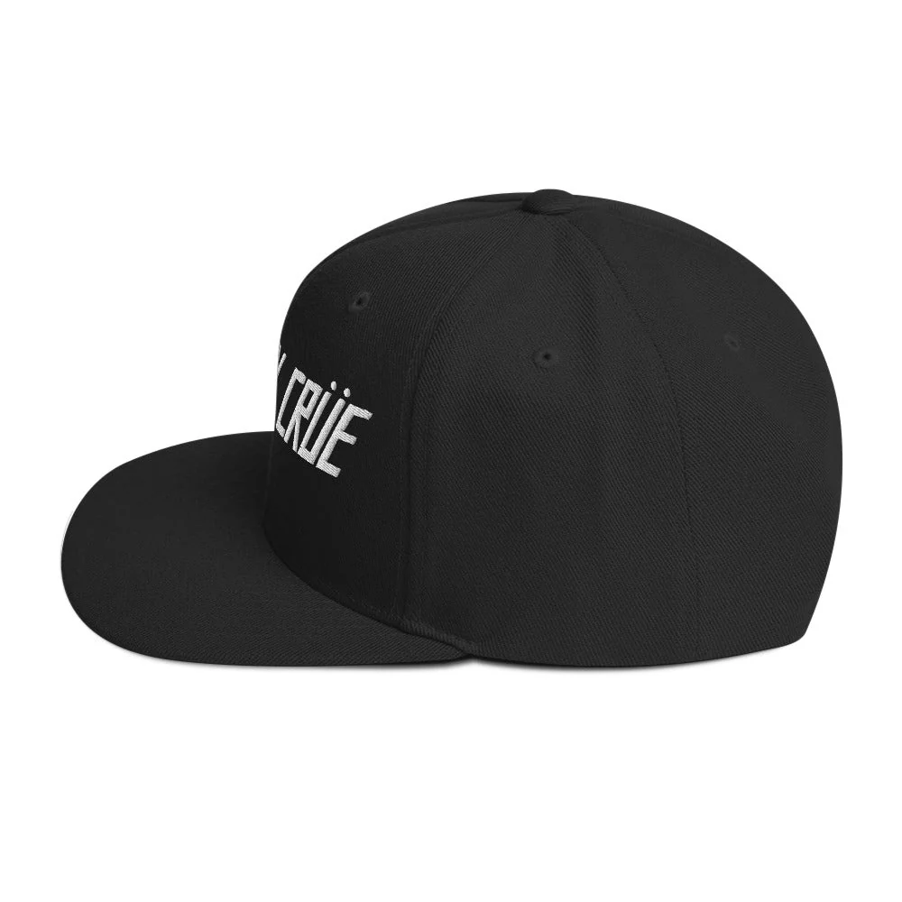 Motley Crue Classic Logo Black Embroidered Snap Back Hat [Apparel] - Image 3