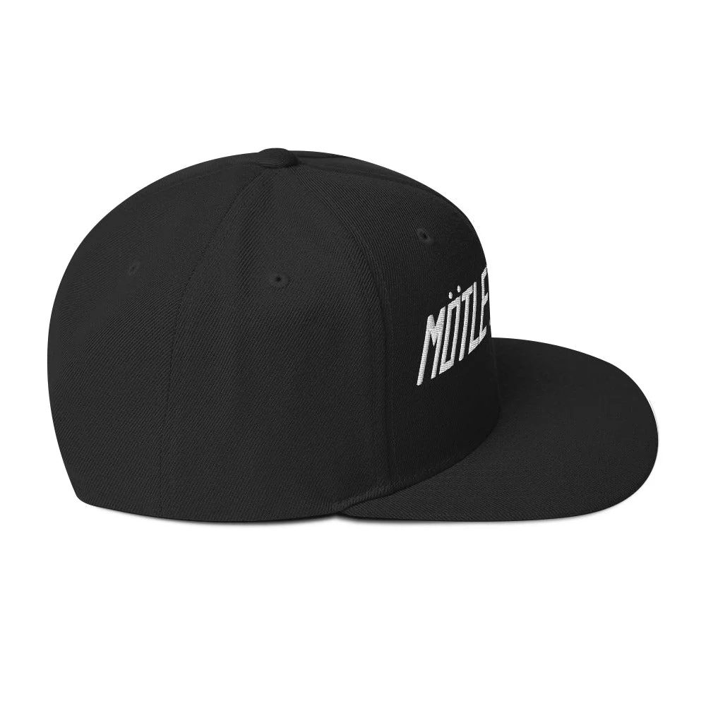 Motley Crue Classic Logo Black Embroidered Snap Back Hat [Apparel] - Image 4