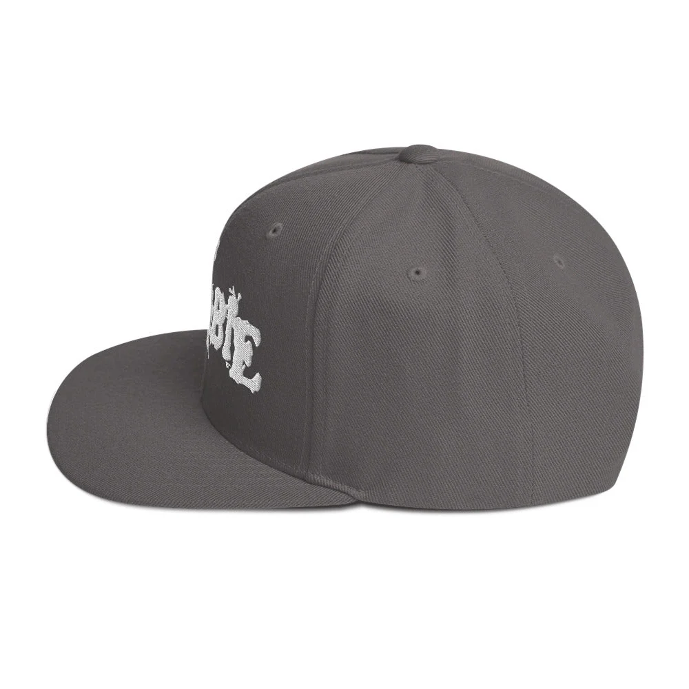 Rob Zombie Classic Logo Grey Embroidered Snap Back Hat [Apparel] - Image 3