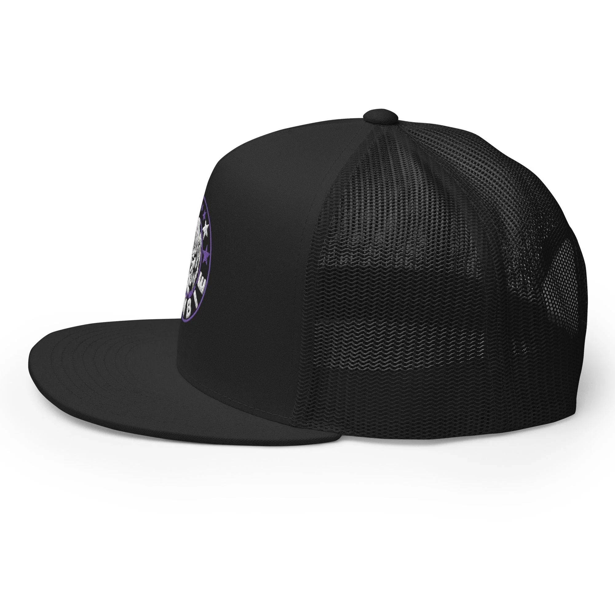 Rob Zombie Purple Circle Embroidered Trucker Hat [Apparel] - Image 3