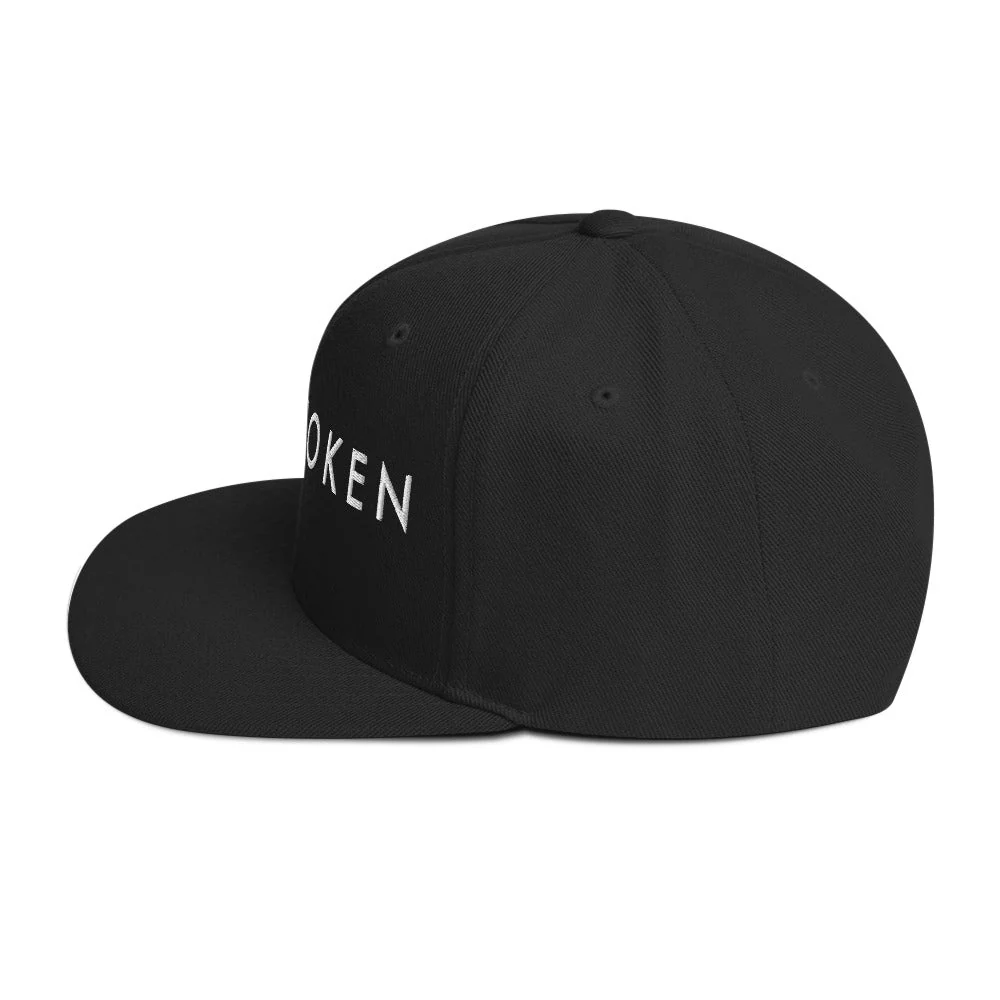 Sleep Token Logo White Embroidered Snap Back Hat [Apparel] - Image 3