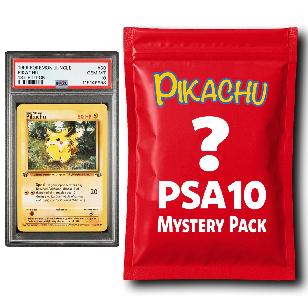 Pikachu PSA 10 Graded PKM Card Mystery Pack Trading Card Game
