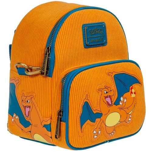 Pokemon Charizard Corduroy Convertible Mini-Backpack - Entertainment Earth Exclusive - Image 3