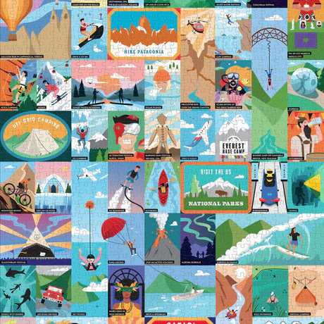 Ridley's Games Puzzles: Jigsaw Puzzle - 1000 Pieces - Bucket List - 50 Thrilling Experiences for Adventure Seekers - Image 2