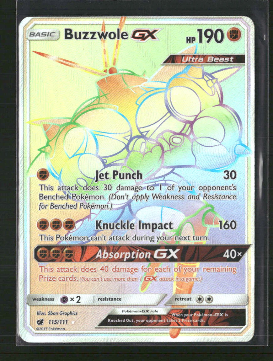 SM - Crimson Invasion Buzzwole GX (Secret) #115/111