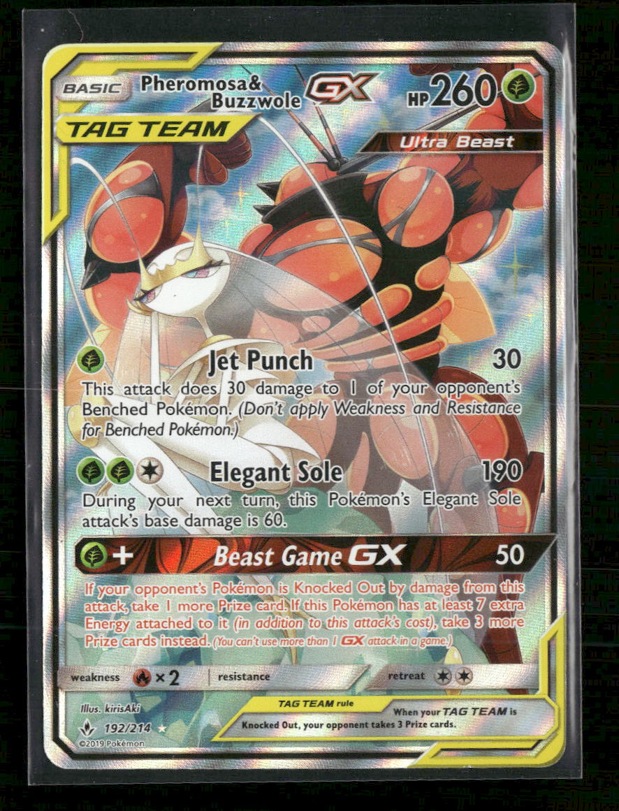 SM - Unbroken Bonds Pheromosa & Buzzwole GX (192) (Alternate Full Art) #192/214