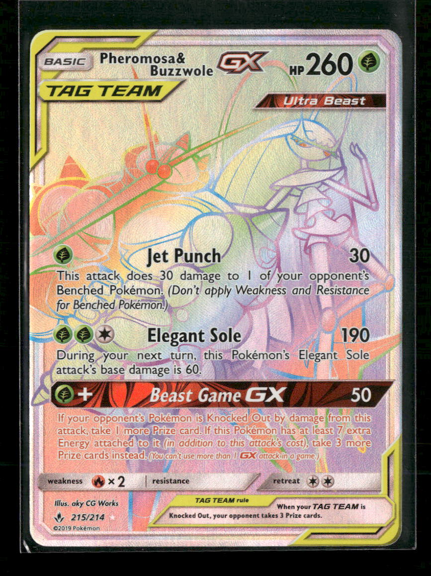 SM - Unbroken Bonds Pheromosa & Buzzwole GX (Secret) #215/214