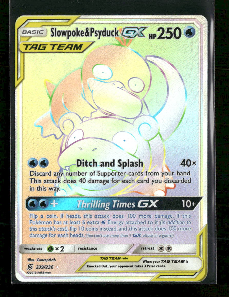 SM - Unified Minds Slowpoke & Psyduck GX (Secret) #239/236