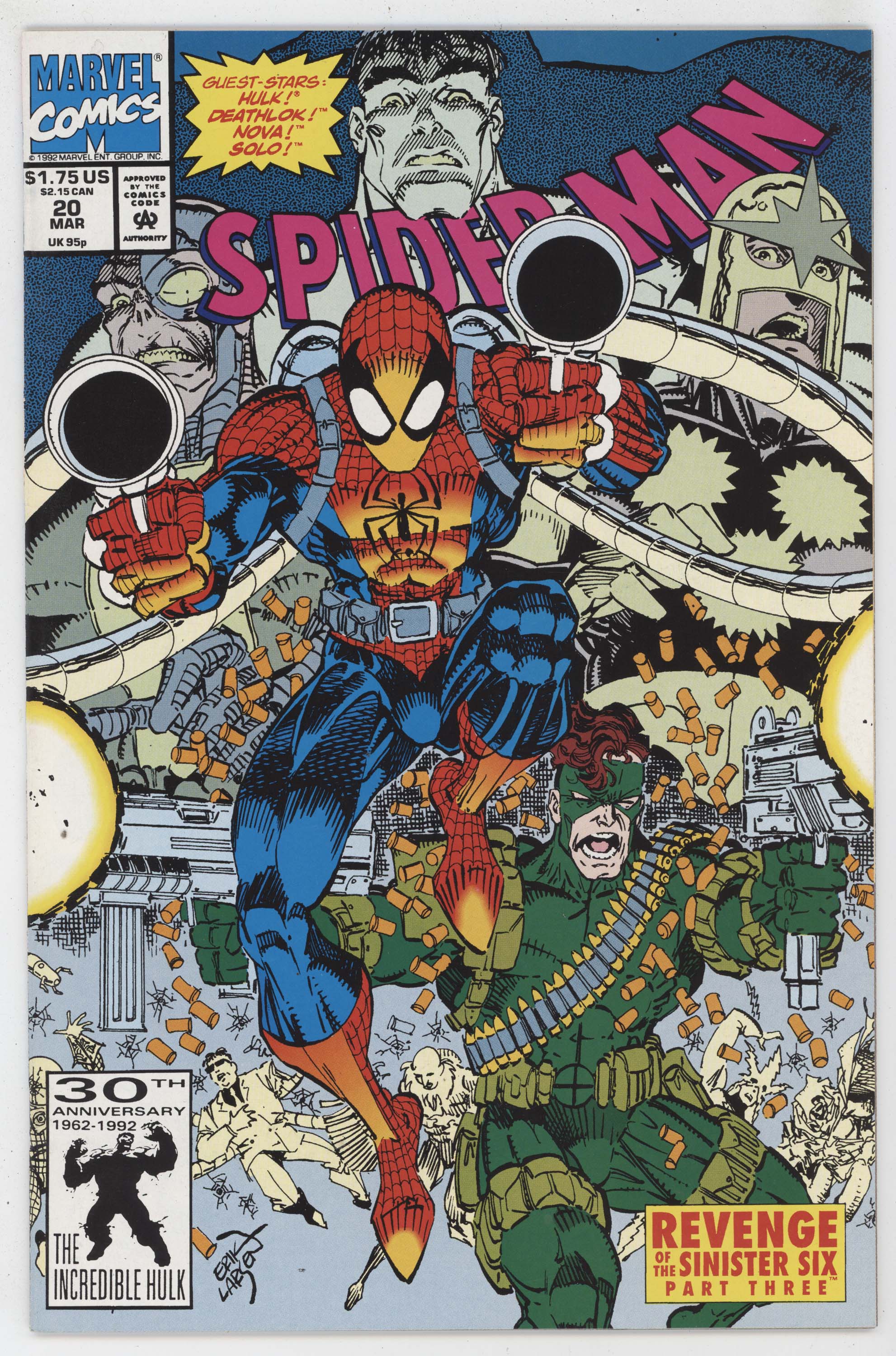 Spider-Man 20 Marvel 1992 NM+ 9.6 Erik Larsen Mary Jane GGA Panel