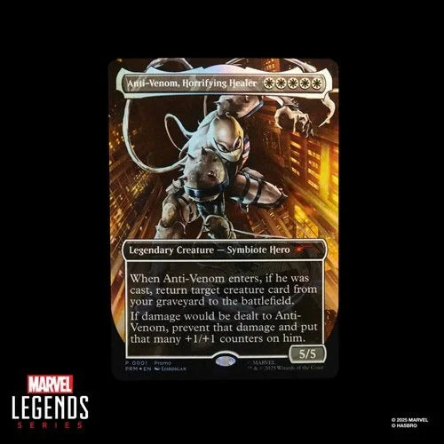Spider-Man Marvel Legends Series Magic: The Gathering Agent Anti-Venom 6-Inch Action Figure and Card - Image 7