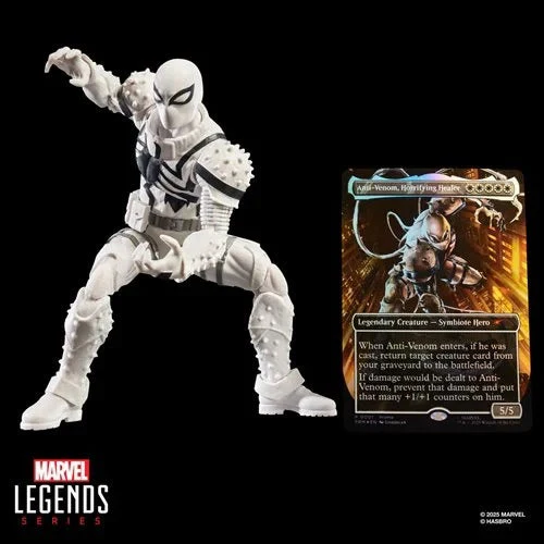 Spider-Man Marvel Legends Series Magic: The Gathering Agent Anti-Venom 6-Inch Action Figure and Card - Image 9