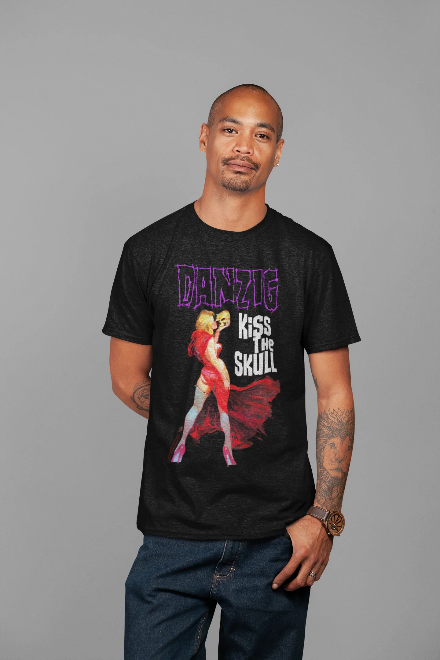 Danzig - Kiss the Skull Jumbo Print T-Shirt [Apparel] - Image 3