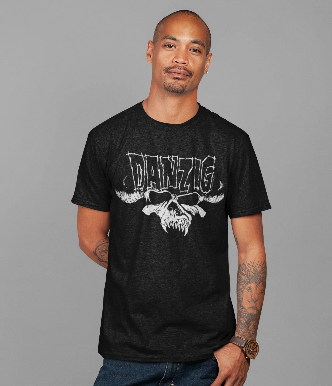 Danzig - Logo Skull Jumbo Print T-Shirt [Apparel] - Image 2