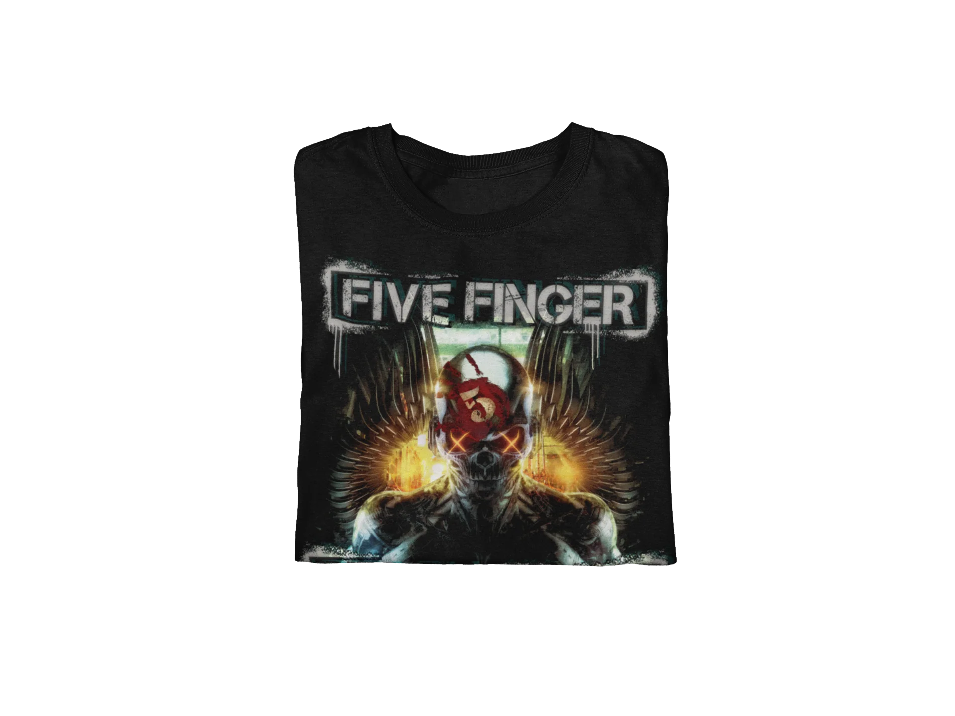Five Finger Death Punch - Bot Heaven Jumbo Print T-Shirt [Apparel] - Image 3