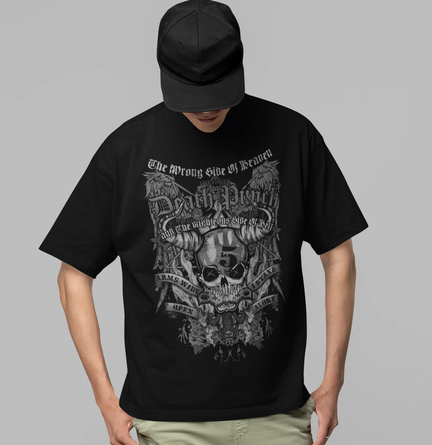 Five Finger Death Punch - Righteous Side of Evil Jumbo Print T-Shirt [Apparel] - Image 2