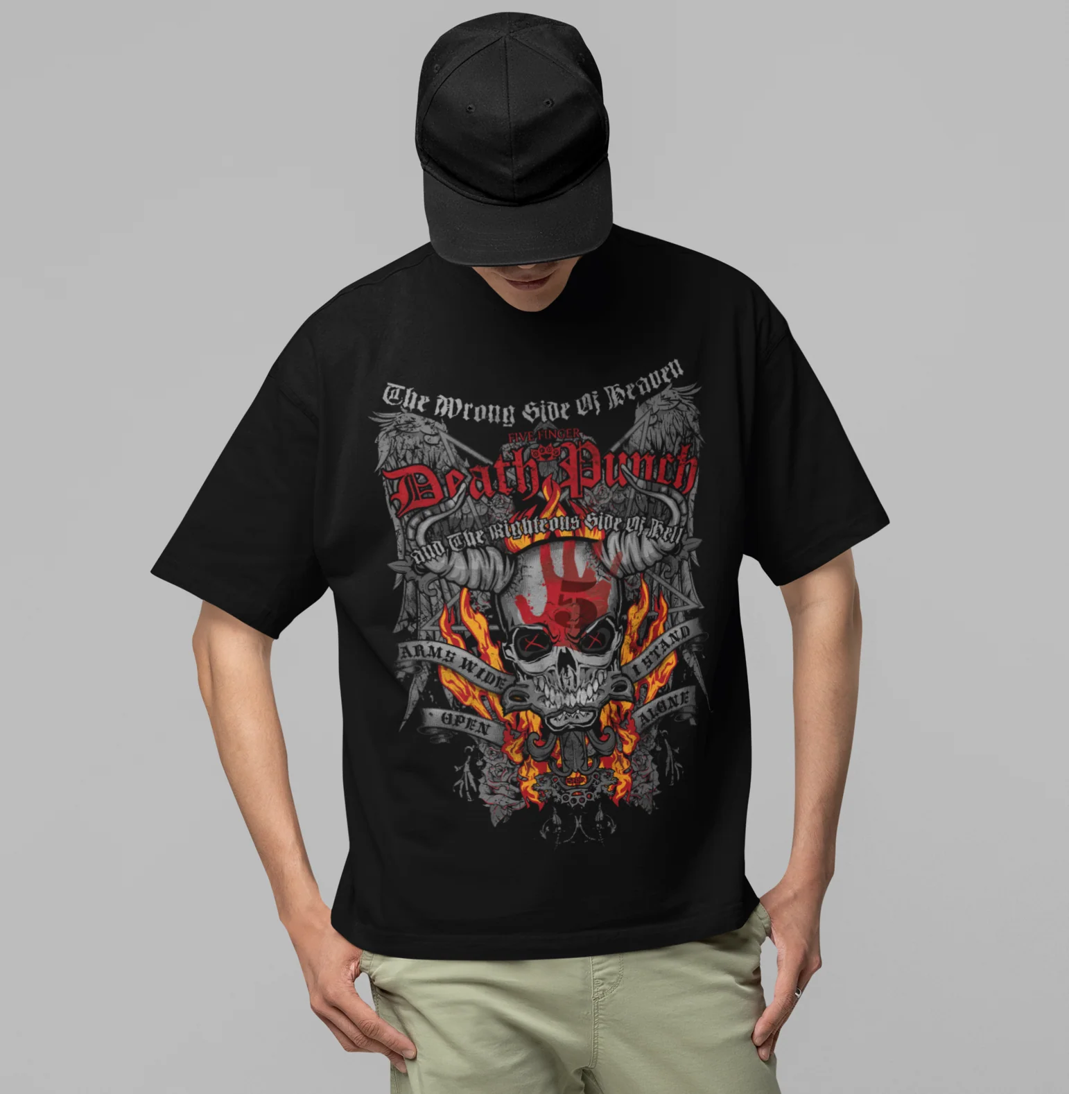 Five Finger Death Punch - Wrong or Righteous Jumbo Print T-Shirt [Apparel] - Image 2