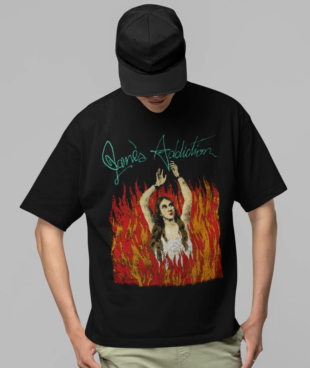 Jane's Addiction - Flames Jumbo Print T-Shirt [Apparel] - Image 2