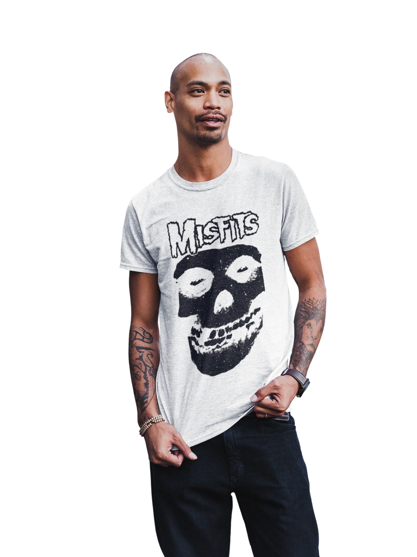 Misfits Black Skull Jumbo Print T-shirt [Apparel] - Image 3