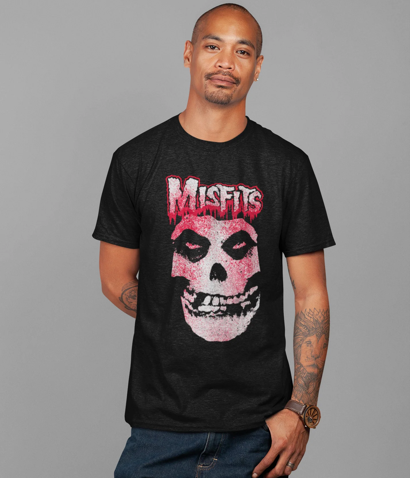 Misfits Tagged Skull Jumbo Print T-shirt [Apparel] - Image 2