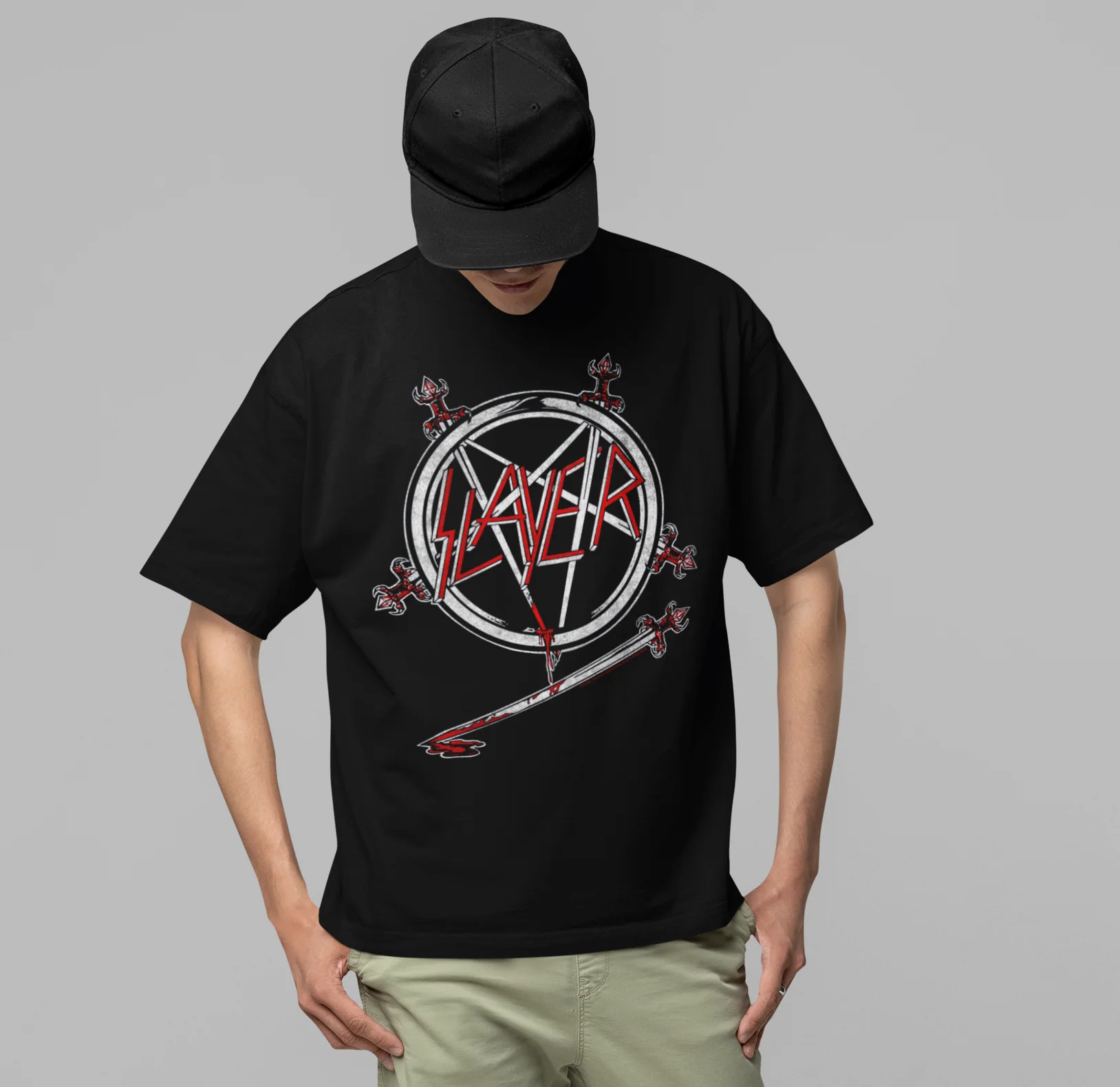 Slayer Sword Logo Jumbo Print T-shirt [Apparel] - Image 2