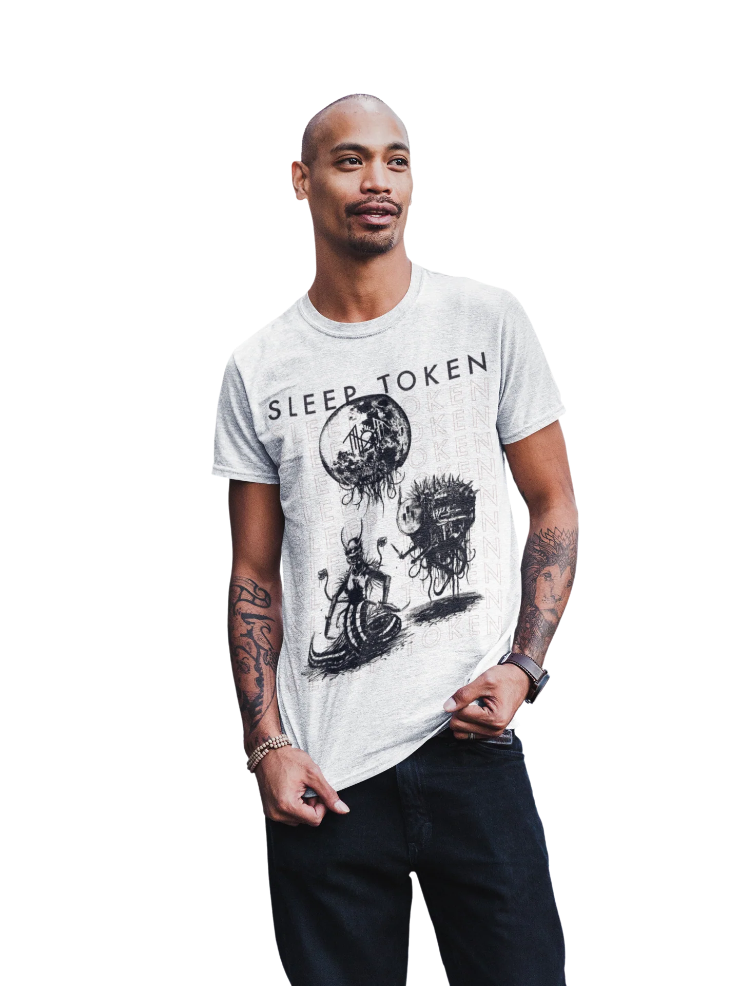 Sleep Token Take Me Back Jumbo Print T-Shirt [Apparel] - Image 2