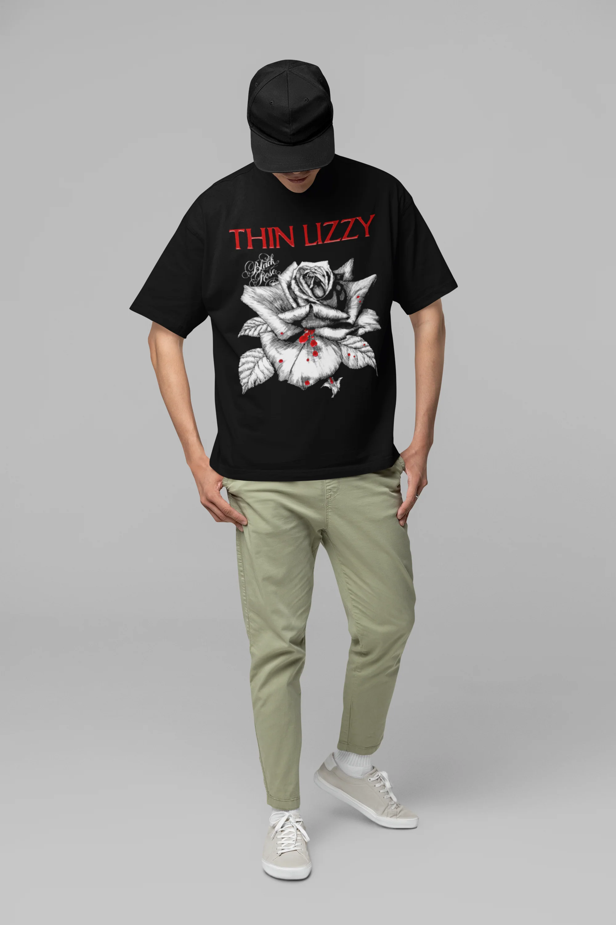 Thin Lizzy - Black Rose Jumbo Print T-Shirt [Apparel] - Image 2