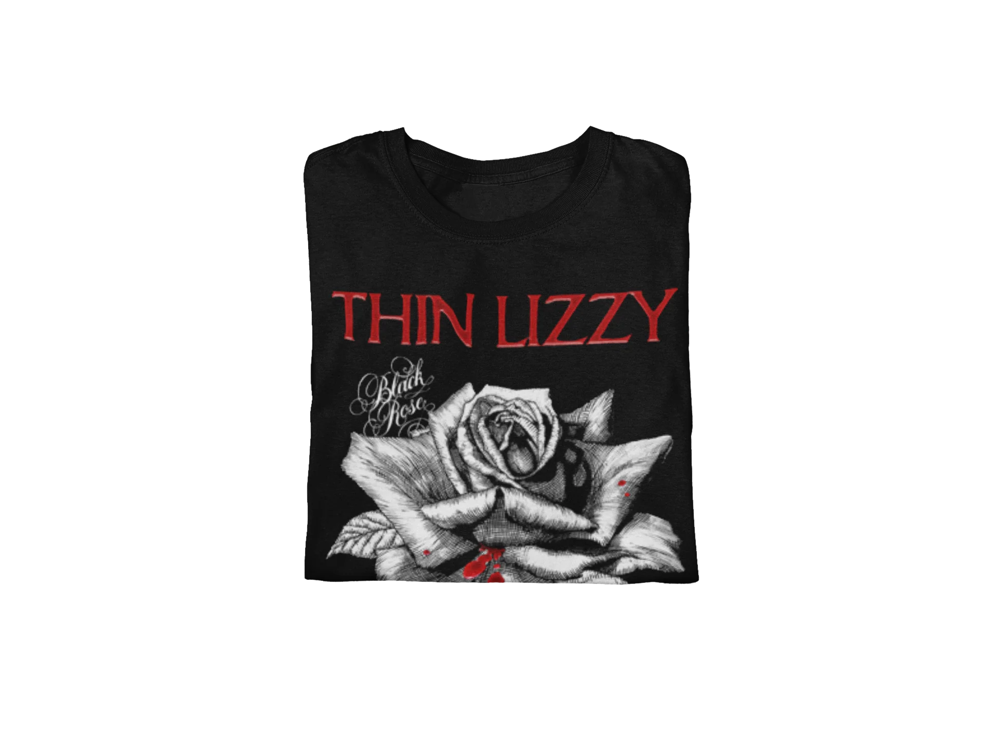 Thin Lizzy - Black Rose Jumbo Print T-Shirt [Apparel] - Image 3