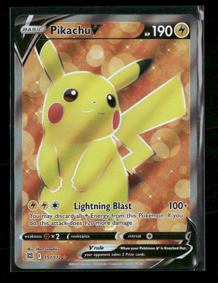 SWSH09: Brilliant Stars Pikachu V (Full Art) #157/172