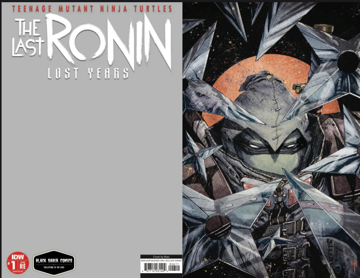 Teenage Mutant Ninja Turtles: The Last Ronin--The Lost Years #1 BRAO ltd 450 Black Saber Comics Exclusive - Image 2