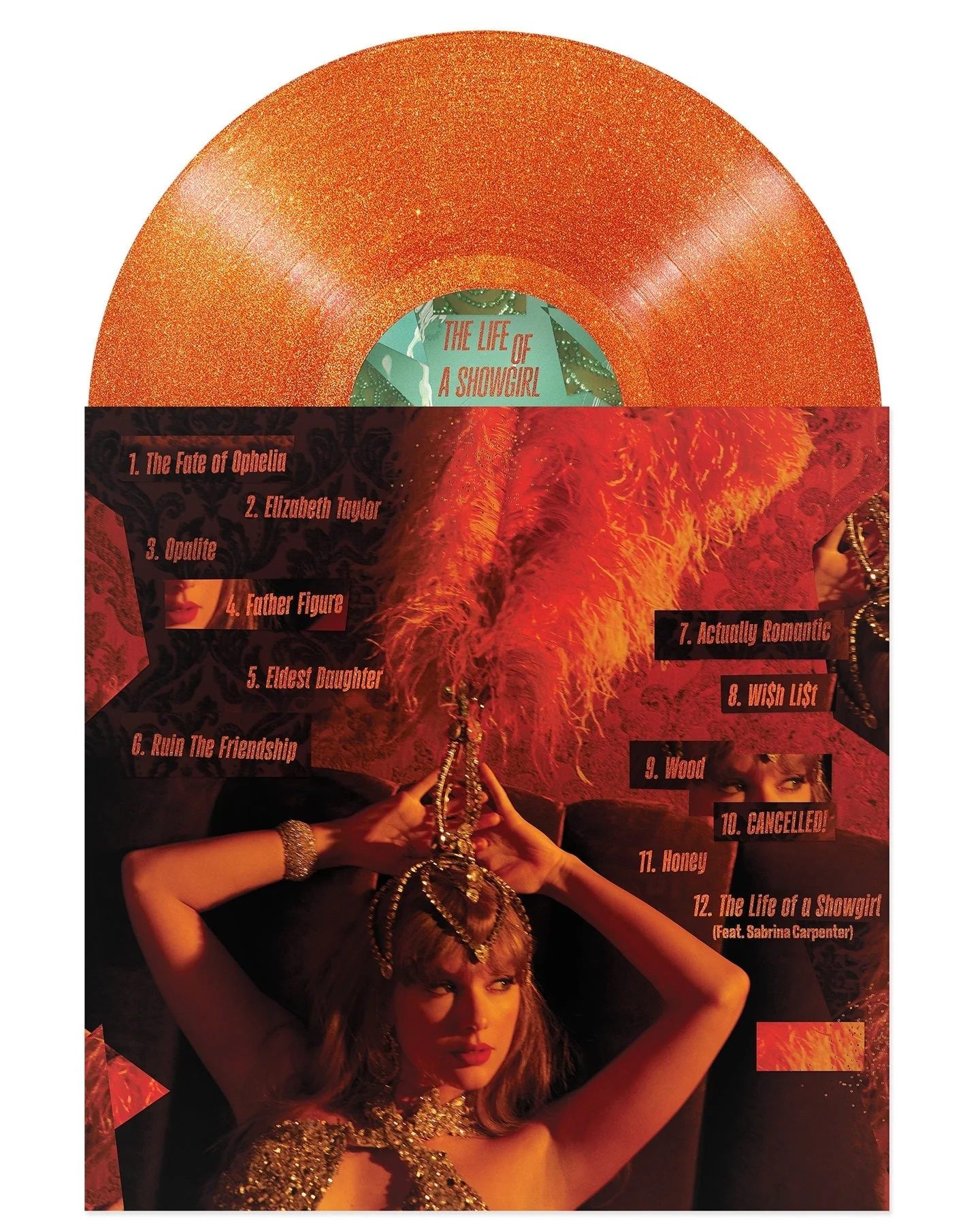 The Life Of A Showgirl [Sweat And Vanilla Perfume Portofino Orange Glitter Vinyl] [Vinyl] - Image 3