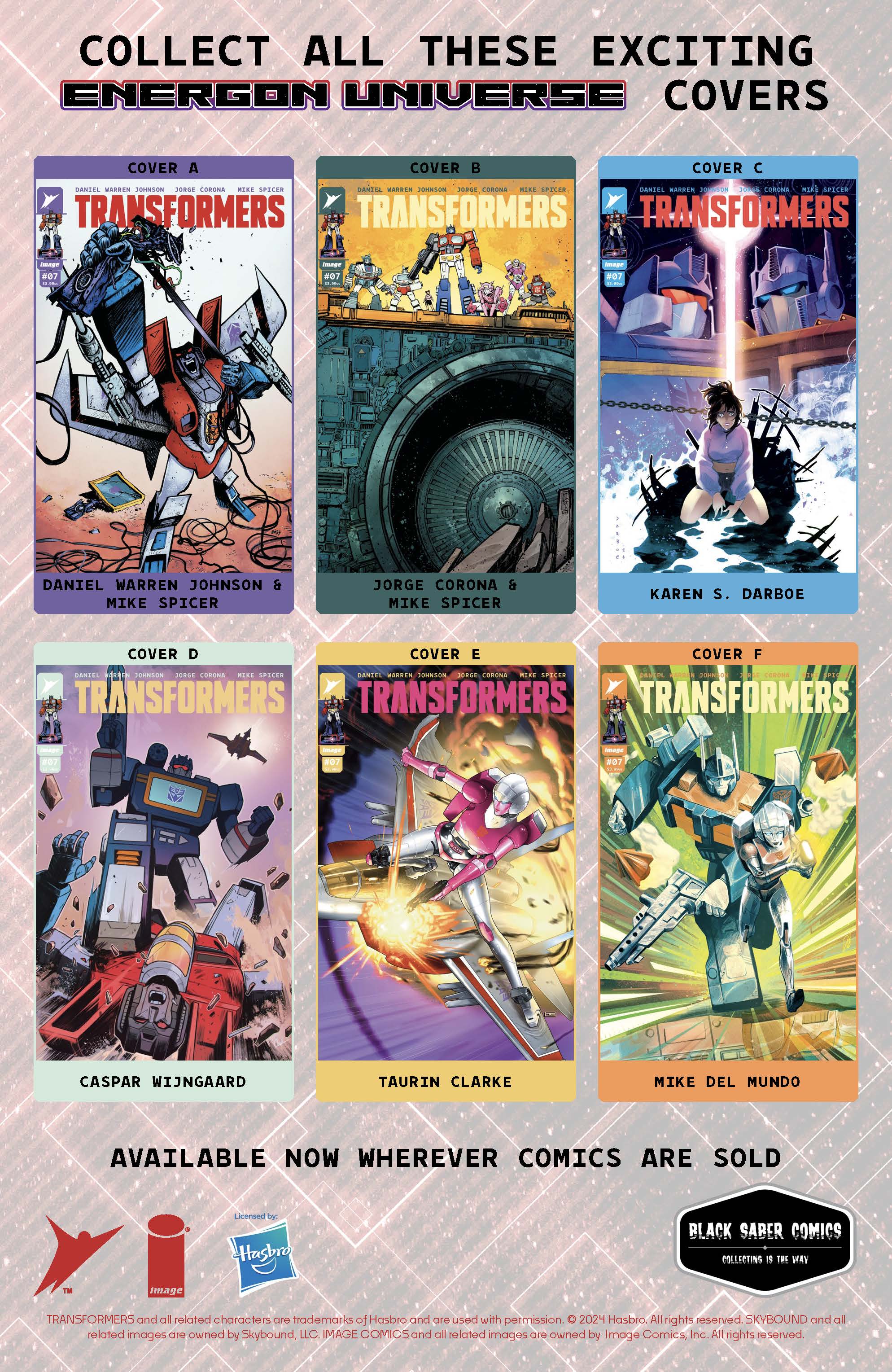 Transformers #7 - Black Saber Comics Exclusive by Adam Gorham ltd to 400 - Image 2