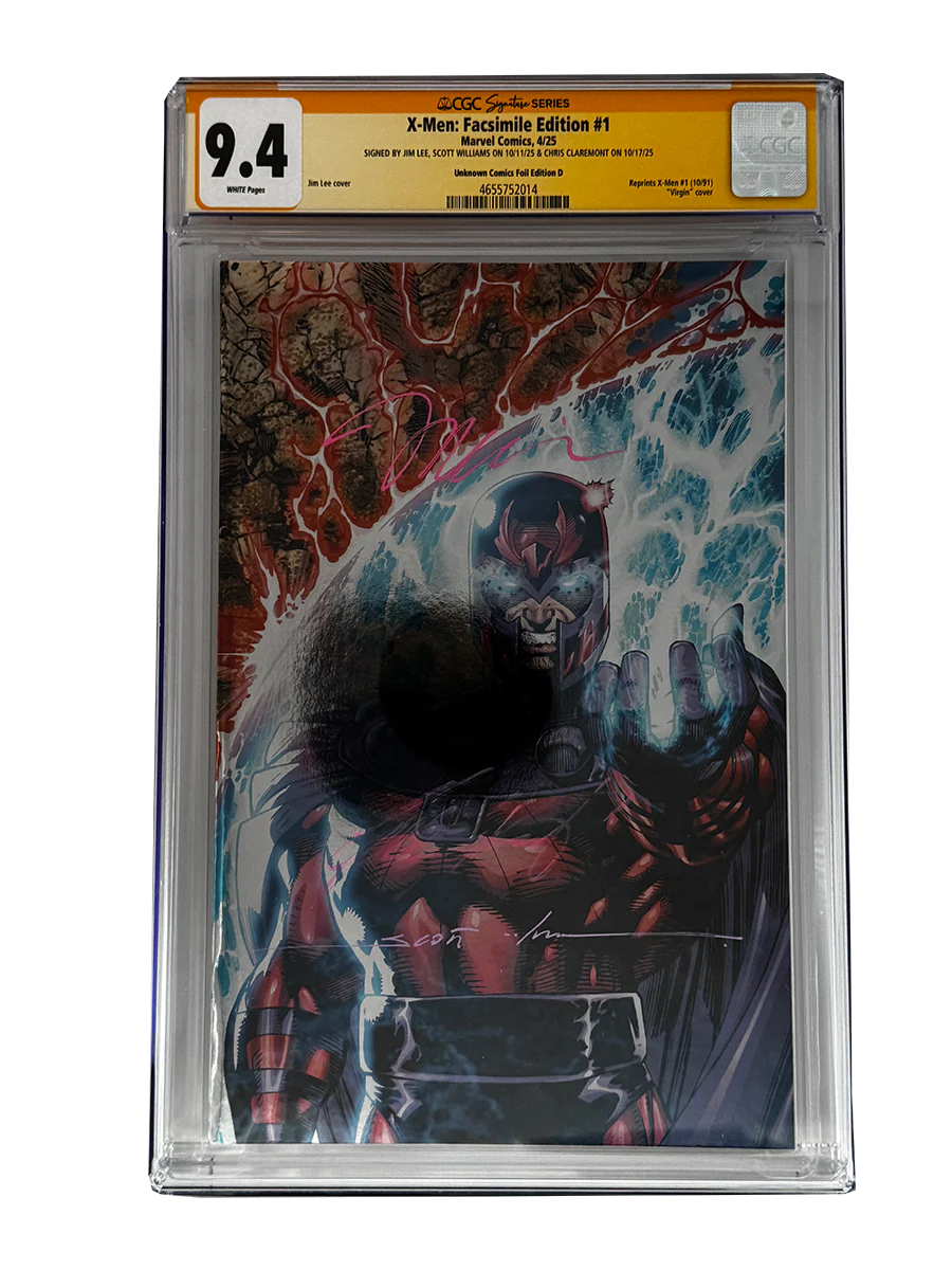 [TRIPLE SIGNED CGC YELLOW LABEL 4 PACK FOIL] X-Men 1991 #1 Facsimile Jim Lee | Claremont |  Williams Cover Var [Set #1] - Image 5