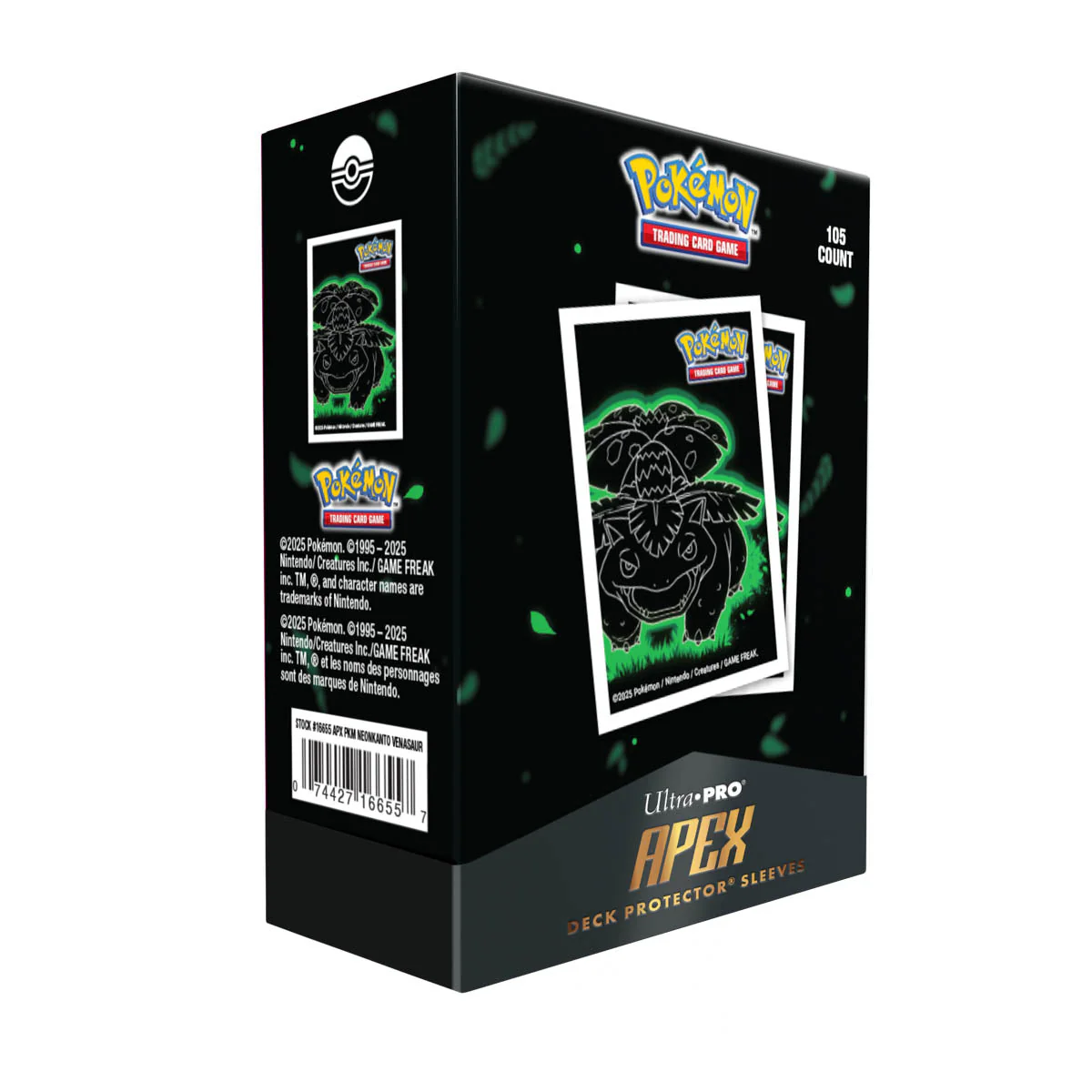 Ultra Pro Apex Sleeves - Neon Kanto Venusaur 105 CT (Copy)